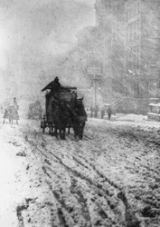 New York, Fifth Avenue / Snowstorm